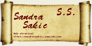 Sandra Šakić vizit kartica